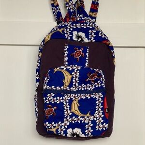 Hawaiian Accent  Hawaii fabric Backpack Floral Dolphin Print